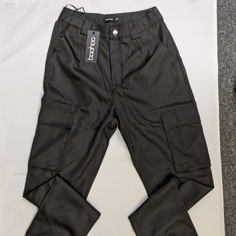 NWT Tall Woven Cargo Pocket Joggers Yoga Pant Blck